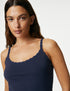 Marks & Spencer "3pk Cotton Rich Lace Trim Vests"